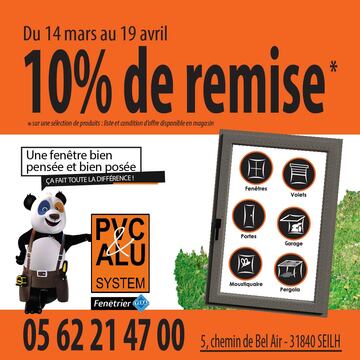 Offre promotionnelle du 14 mars 2025 au 19 avril 2025